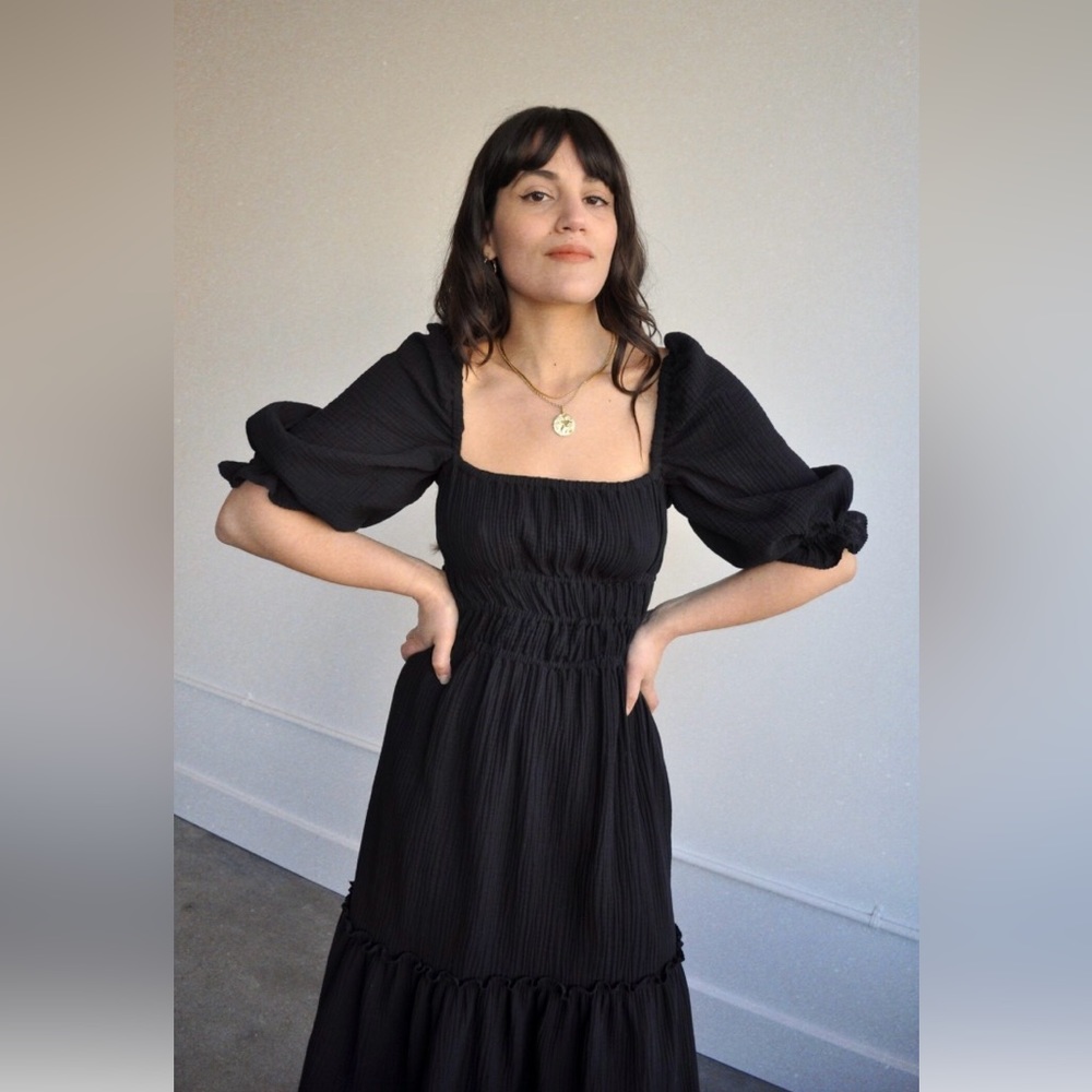 Cocobolo Black Florence Dress, Size S.